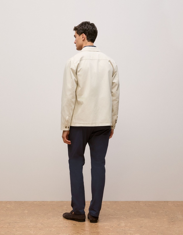 Trenery - Cotton Twill Chore Jacket in Stone