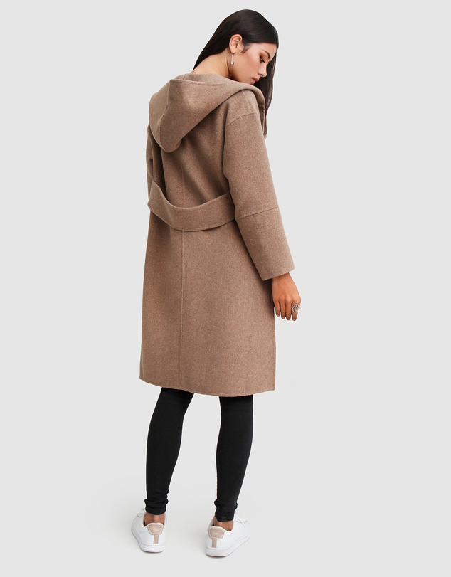 Belle & Bloom - Walk This Way Wool Blend Hooded Coat