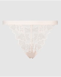 Sans Complexe - Arum Gloss Tanga Side Lace Hipster Brief