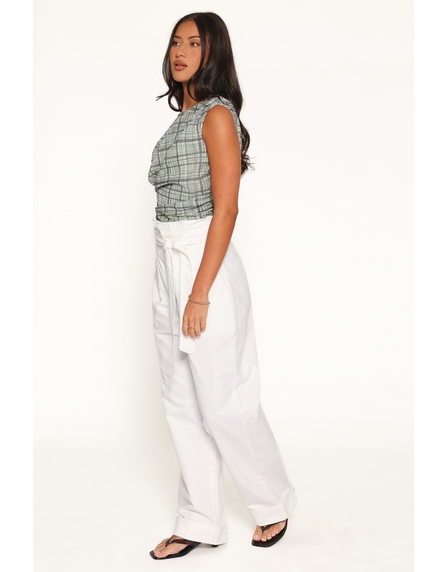 Petal & Pup - Evelyn Paperbag Trouser Pants - White