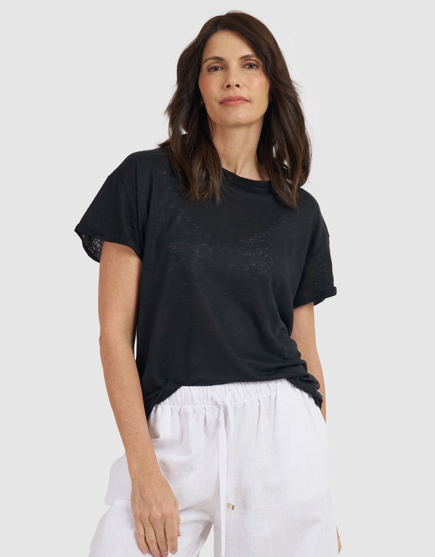 CAMIXA - Francy Linen Jersey T-Shirt Top