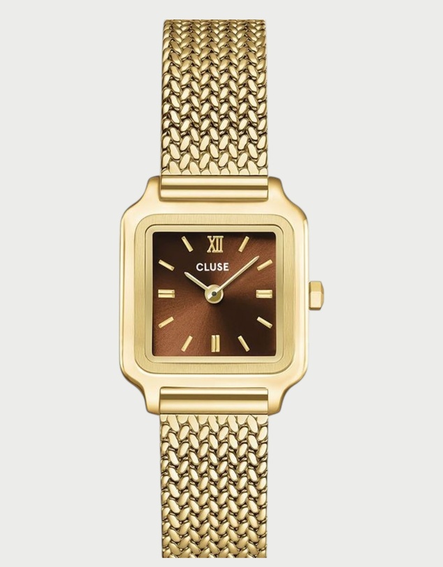 Cluse - CLUSE Gracieuse Mini, Mesh, Brown, Gold Colour