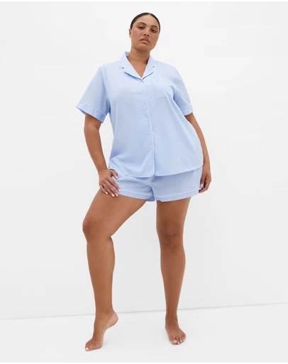 City Chic - Stripe Cotton Pyjama Short