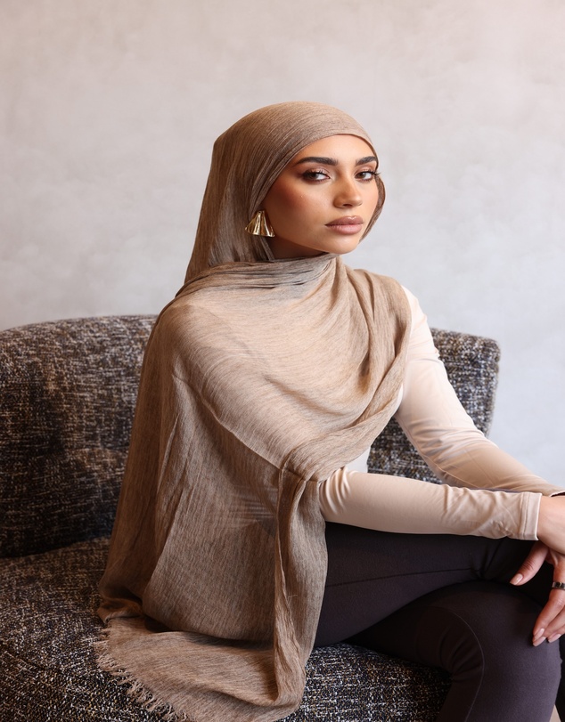 Mod Squad - Textured Hijab- Mink