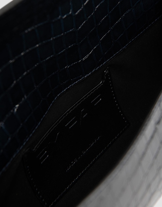 By Far - Mini Longa Croco Embossed Leather Bag