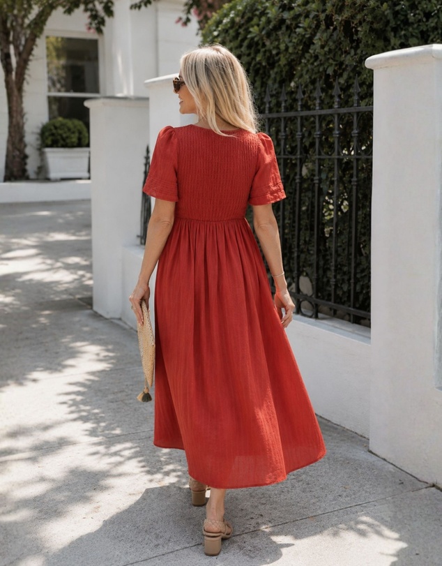Esther & Co - Iolana Dress - Rust