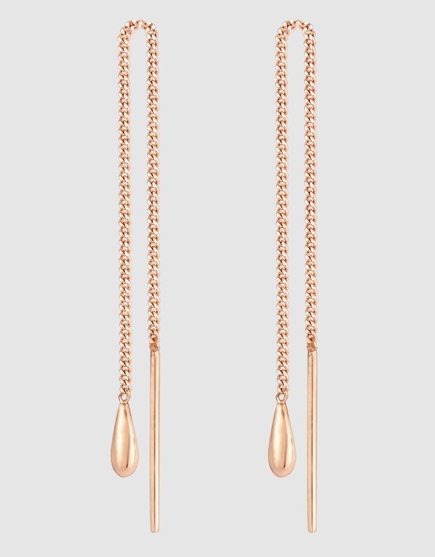 Elli Jewelry - Teardrop Earrings in Rose Gold-Plated 925 Silver