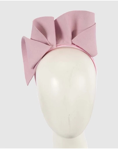 Max Alexander - Felt Pink Winter Racing Fascinator