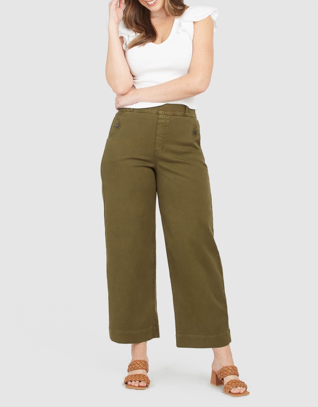 Spanx - Stretch Twill Cropped Wide Leg