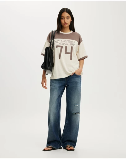 Cotton On - The Ringer Boxy Graphic Tee