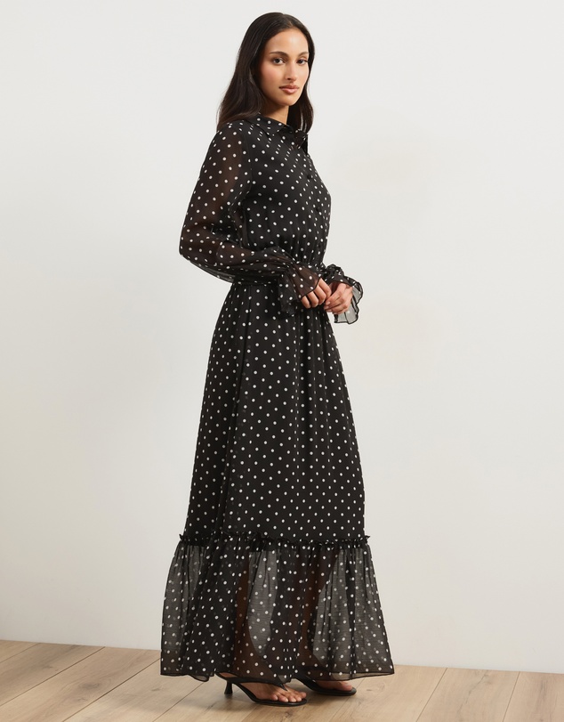 Atmos&Here - Button Through Shirred Waist Maxi Dress
