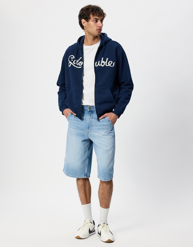 S Double - Cursive Zip Hoodie