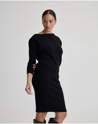 Oxford - Emma Off Shoulder Knit Dress