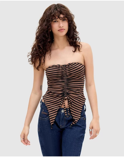 BDG By Urban Outfitters - Striped Ruched Bandeau