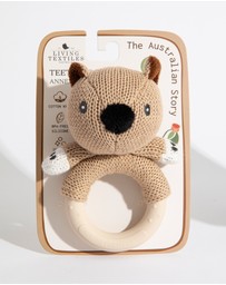Living Textiles - Ring Rattle - Wombat