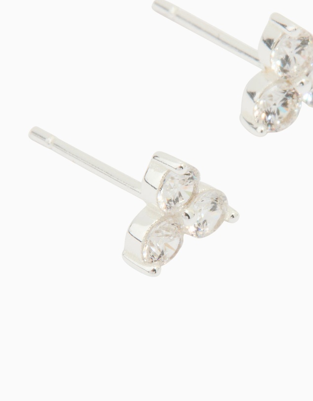 Lovisa - Sterling Silver Cubic Zirconia Trio Stud Earrings