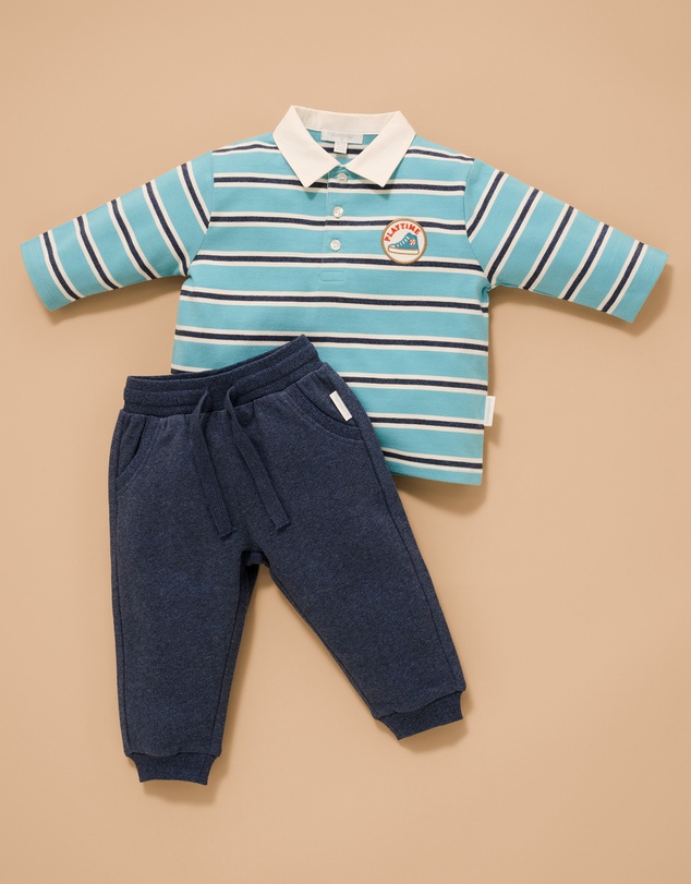 Purebaby - Relaxed Stripe Rugby Polo-Kids-Babies