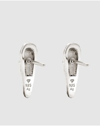Kuzzoi - ICONIC EXCLUSIVE - Earrings Male Drop Textured 925 Sterling Silver