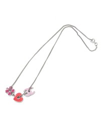 Pre-Loved by Azura Reborn - Pre-Loved CC Silver Plated Enamel Heart and Clover Charm Pendant Necklace