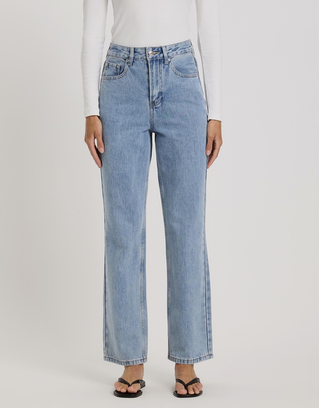 Atmos&Here - Mary Mid Rise Straight Leg Jeans
