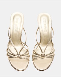 Steve Madden - Edna Champagne Leather Heels