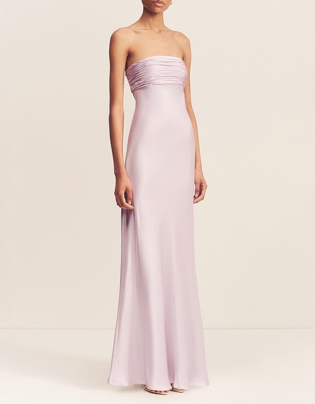 Shona Joy - La Lune Strapless Ruched Bodice Maxi Dress