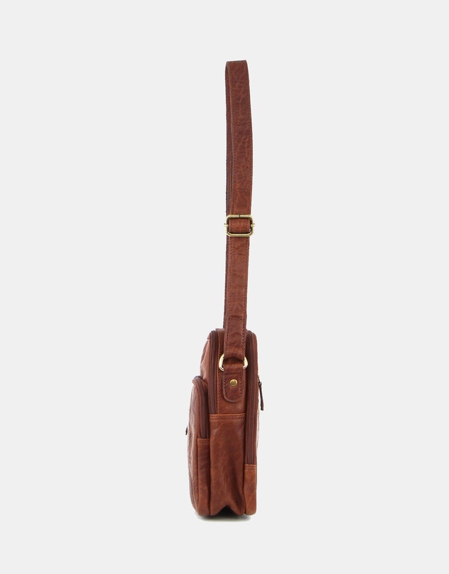 Pierre Cardin - Pierre Cardin Rustic Leather Cross Body Bag