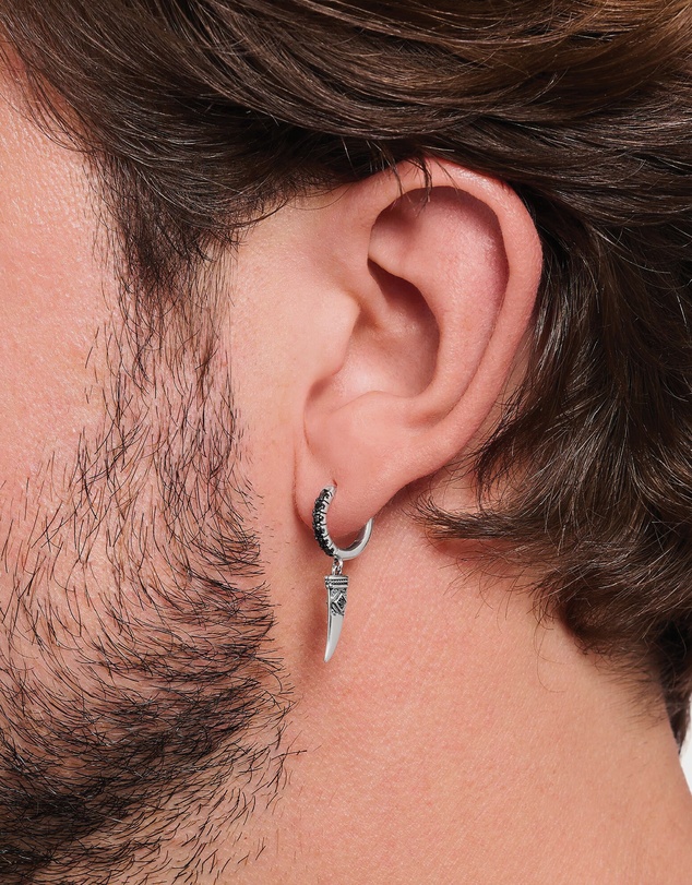 THOMAS SABO - Single Hoop Earring with Wolf's Tooth