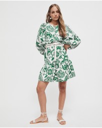 Witchery - Gathered Print Mini Dress