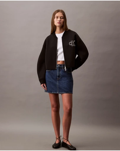 Calvin Klein Jeans - Smooth Cropped Relaxed Bomber Jacket