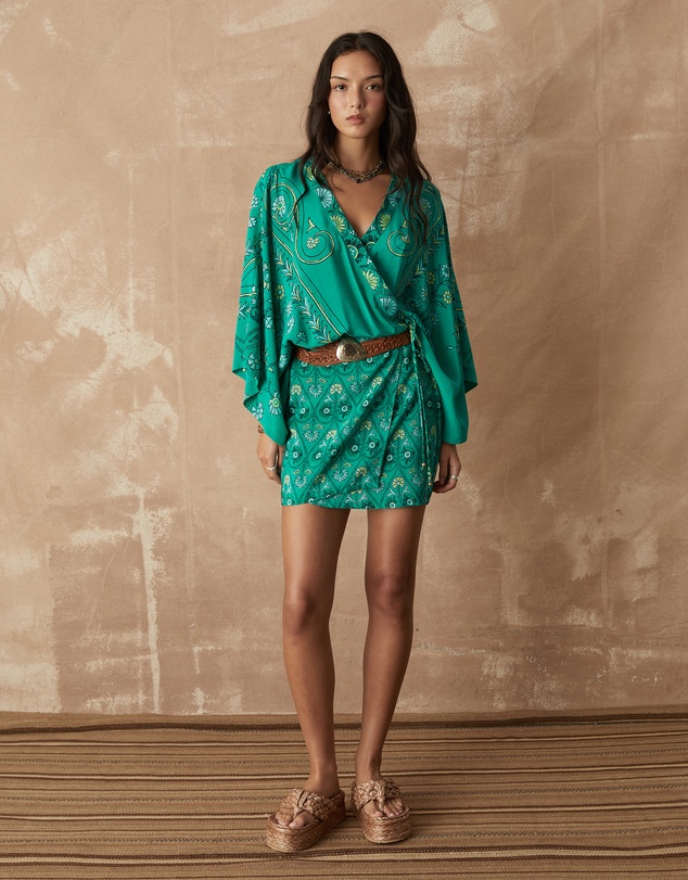 BOTEH - Darjeeling Silk Robe Mini Dress