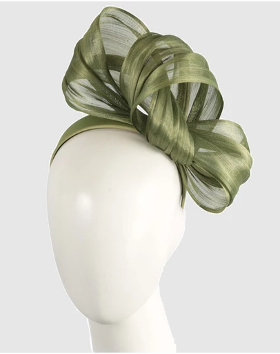 Fillies Collection - Bespoke Olive Bow Racing Fascinator