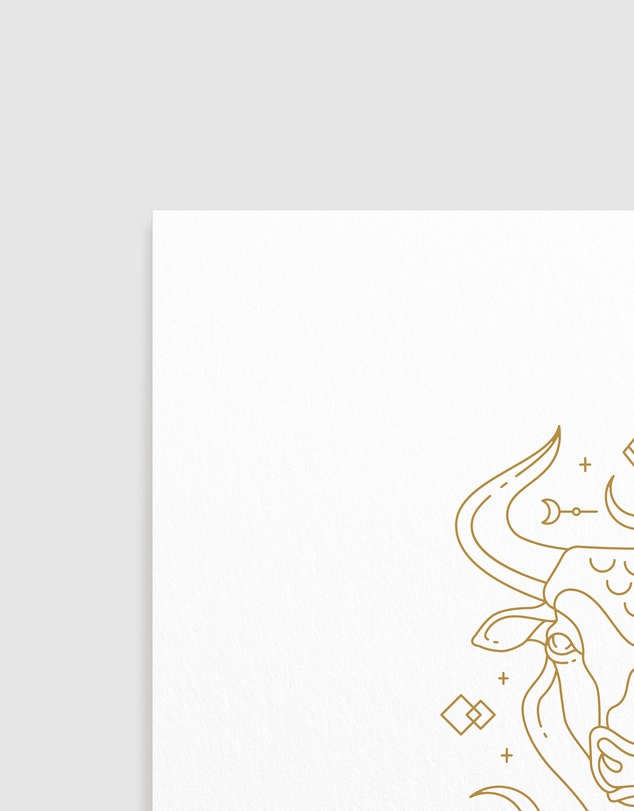 Olive et Oriel - Taurus Celestial Zodiac Art Print