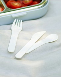 Monbento - Monbento Mb Pocket Plastic Cutlery Set - Colour Natural