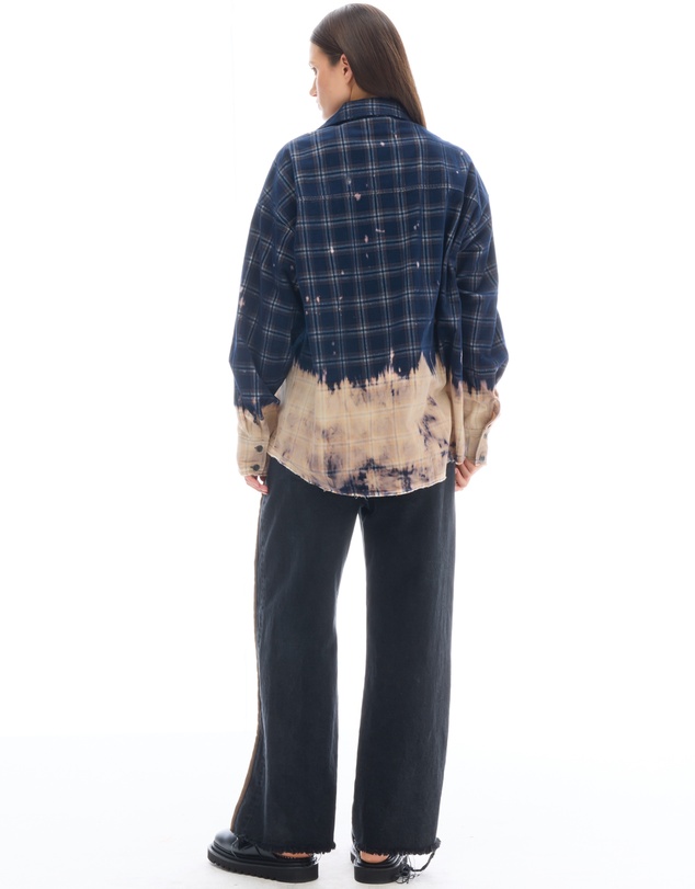 THE TALES - Bleached Check Cord Shirt
