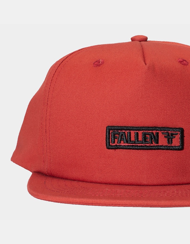 Fallen Footwear - Fallen Footwear Bar Logo Hat Flat Visor 3D EVA Embroidery - Red