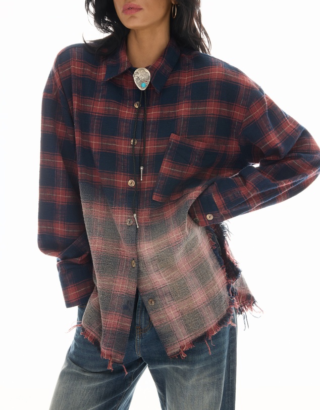 THE TALES - Cutaway Bleached Flannel Shirt