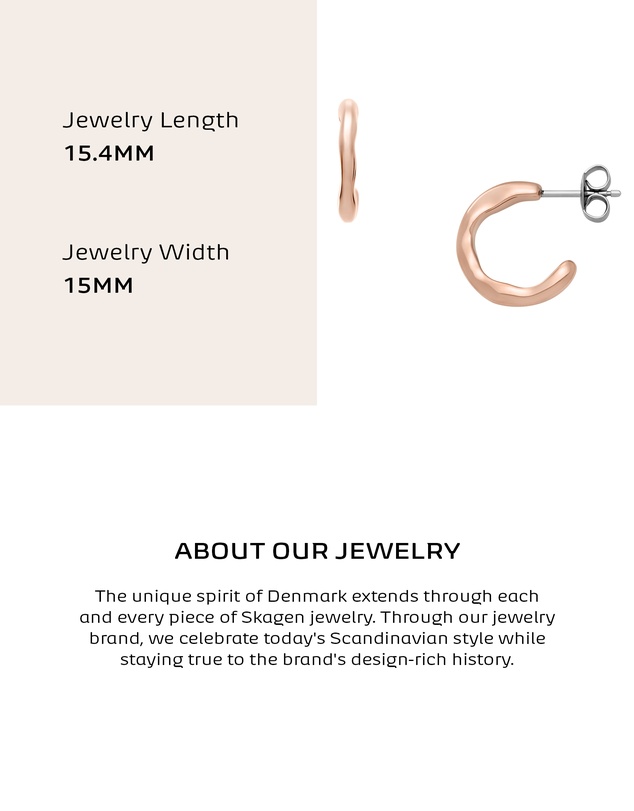 Skagen - Moderne Stak Rose Gold Tone Tone Earring