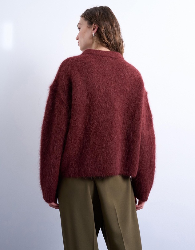 TOPSHOP - Knitted Premium Alpaca Crew Neck Boxy Jumper