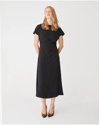 Forcast - Bianca Side Pleat Midi Dress