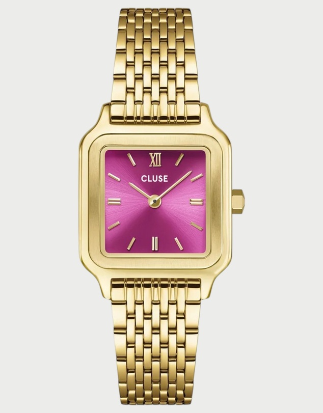 Cluse - CLUSE Gracieuse Petite Fuchsia/Gold Link Watch