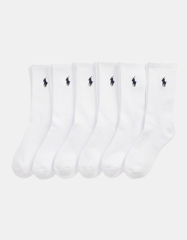 Polo Ralph Lauren - Athletic Crew Socks 6-Pack - Kids-Teens