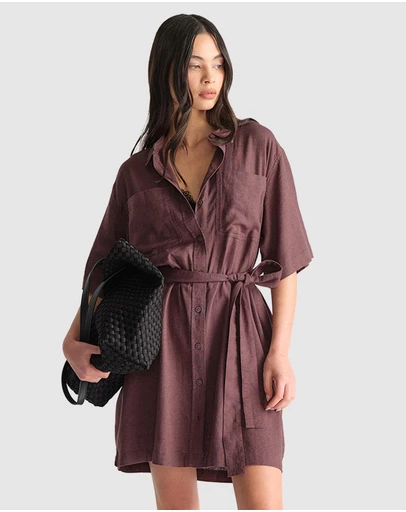 Decjuba - D-Luxe Linen Blend Short Dress