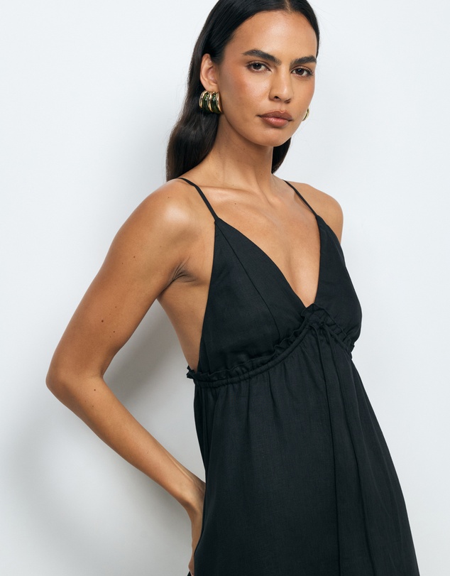 AERE - Jaylah Linen Slip Dress