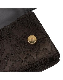Pre-Loved by Azura Reborn - Pre-Loved Silk and Lace Crystal Embellished DG Flap Satchel