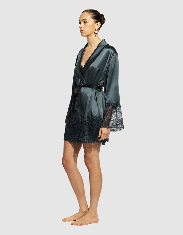 GINIA - Silk Lace Robe