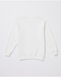 Subtitled - Teen Girls Oversized Wave Origin Fleece Crew Neck Jumper