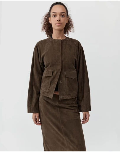 St. Agni - Suede Utility Cocoon Bomber