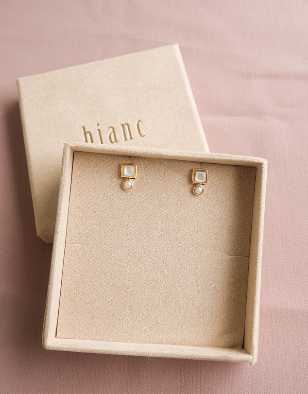Bianc - Impressionist Earrings Mother of Pearl