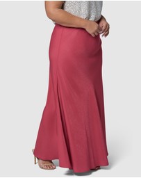 Pink Dusk by Curve Project - Caught Up Maxi Skirt